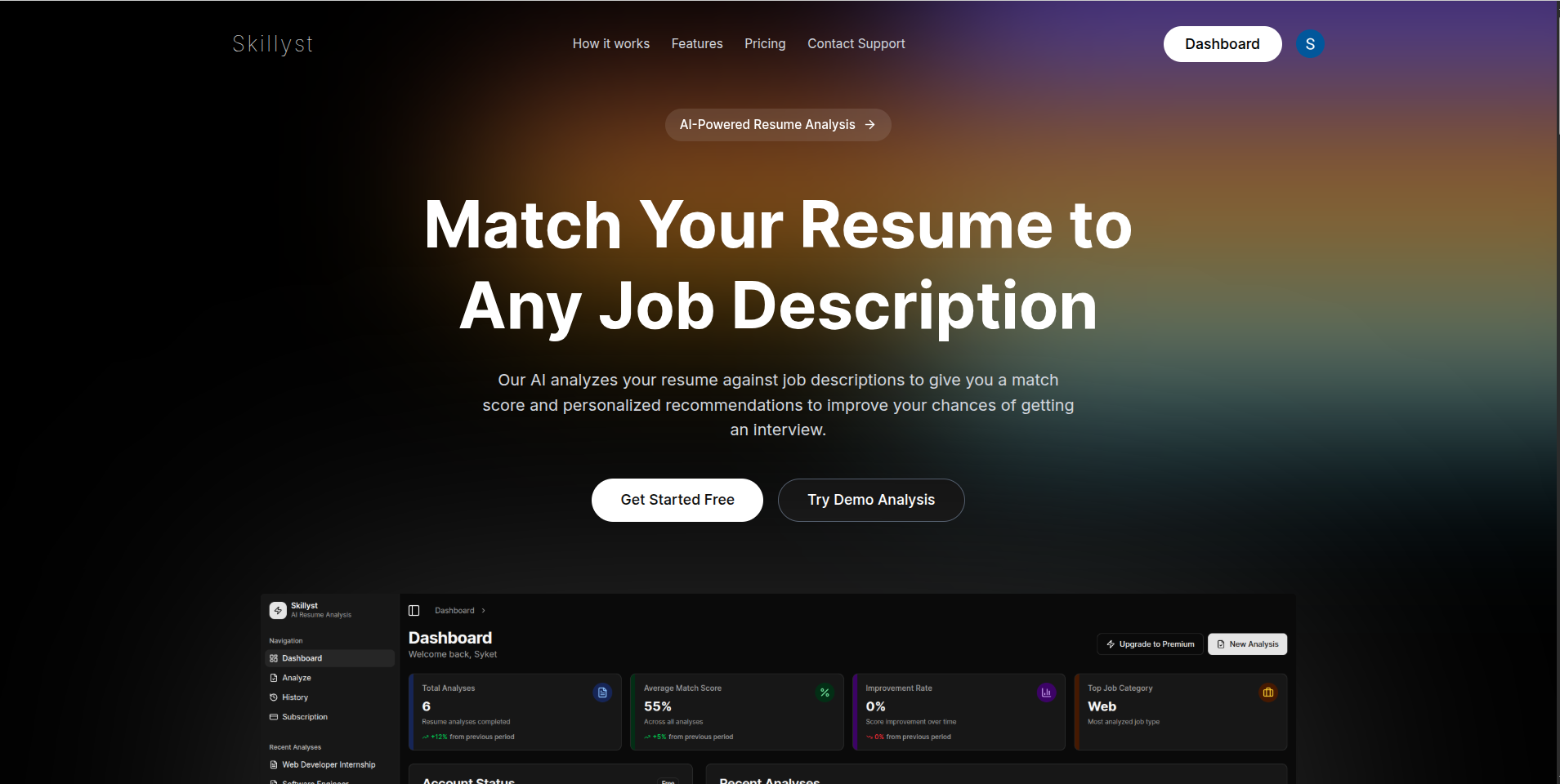Skillyst AI Resume Analyzer
